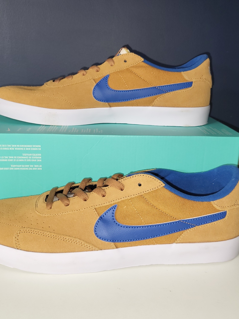 Nike SB Heritage Vulc Mens Size 13 Flax Team-royal Flax Sneaker Shoes